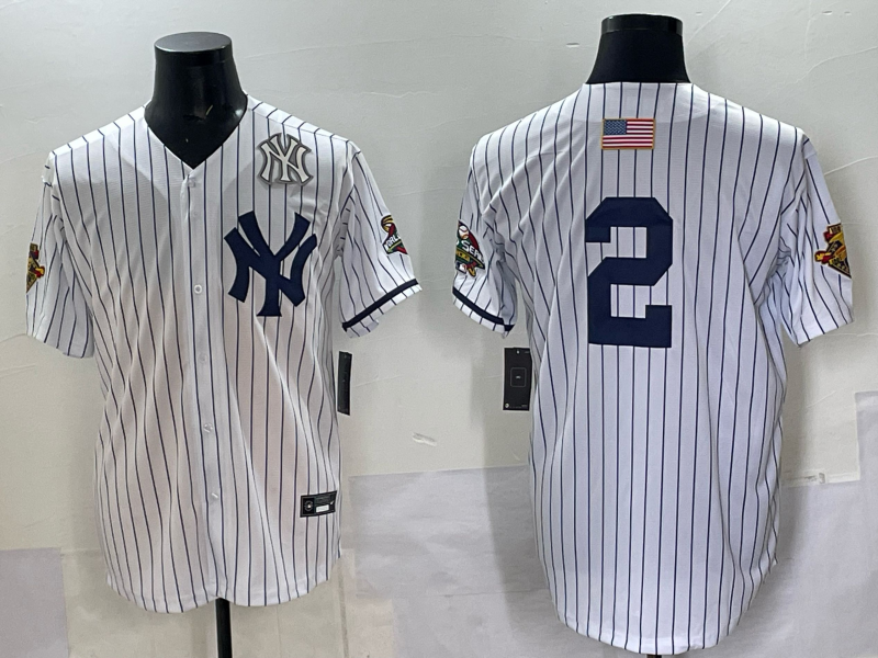 Men New York Yankees 2 white MLB 2025 Nike jersey 013